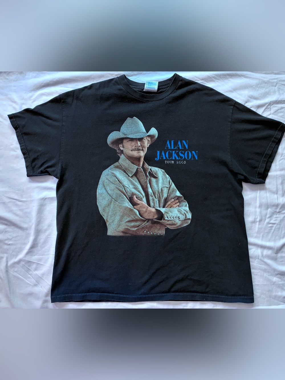 Alan Jackson 2003 black concert tour T-shirt men’s size XL/100% cotton